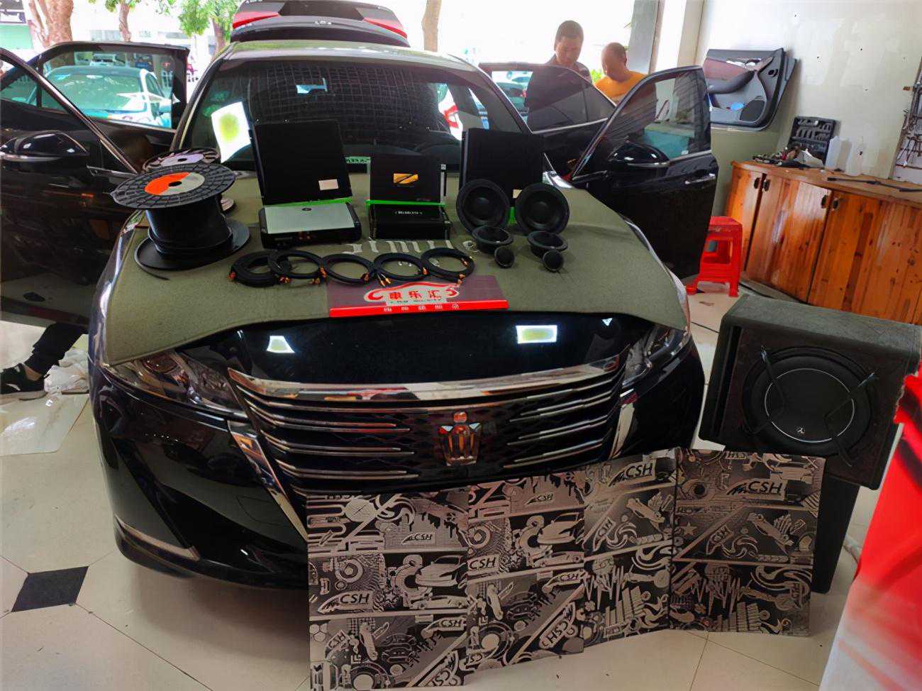 梅州车乐汇丰田皇冠汽车音响改装丹拿Esotec 342