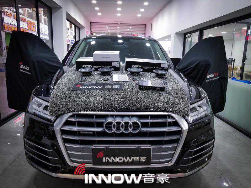 用心享受 上海奥迪Q5L音响改装伊顿pow160.2两分频